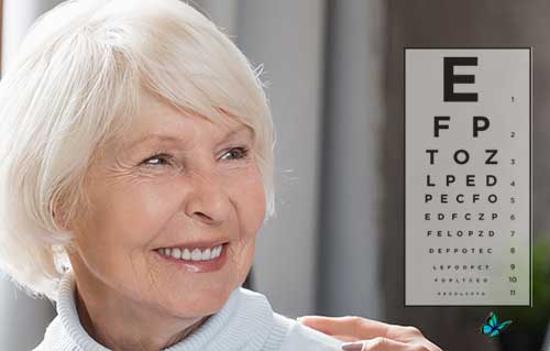 Important eye test for older lady